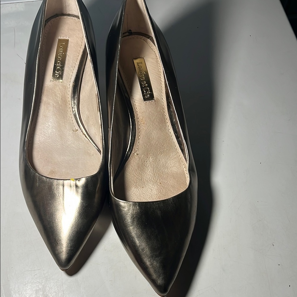 Louise et Cie Gold Pointed Flats